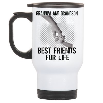 Grandpa And Grandson Best Friends For Life Stainless Steel Travel Mug