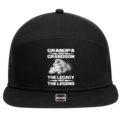 Grandpa And Grandson The Legacy The Legend 7 Panel Mesh Trucker Snapback Hat