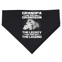 Grandpa And Grandson The Legacy The Legend USA-Made Doggie Bandana