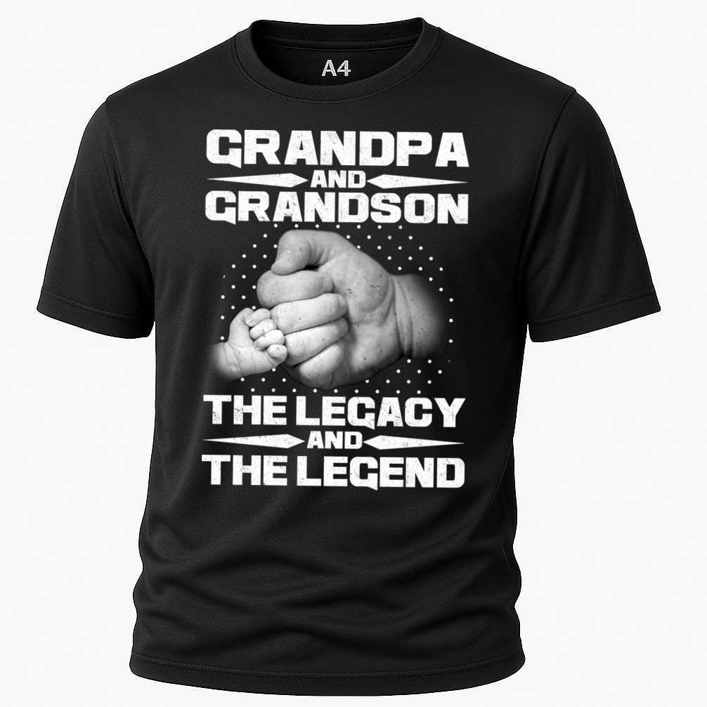 Grandpa And Grandson The Legacy The Legend Cooling Performance Crew T-Shirt