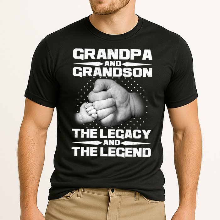 Grandpa And Grandson The Legacy The Legend Cooling Performance Crew T-Shirt