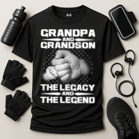 Grandpa And Grandson The Legacy The Legend Cooling Performance Crew T-Shirt