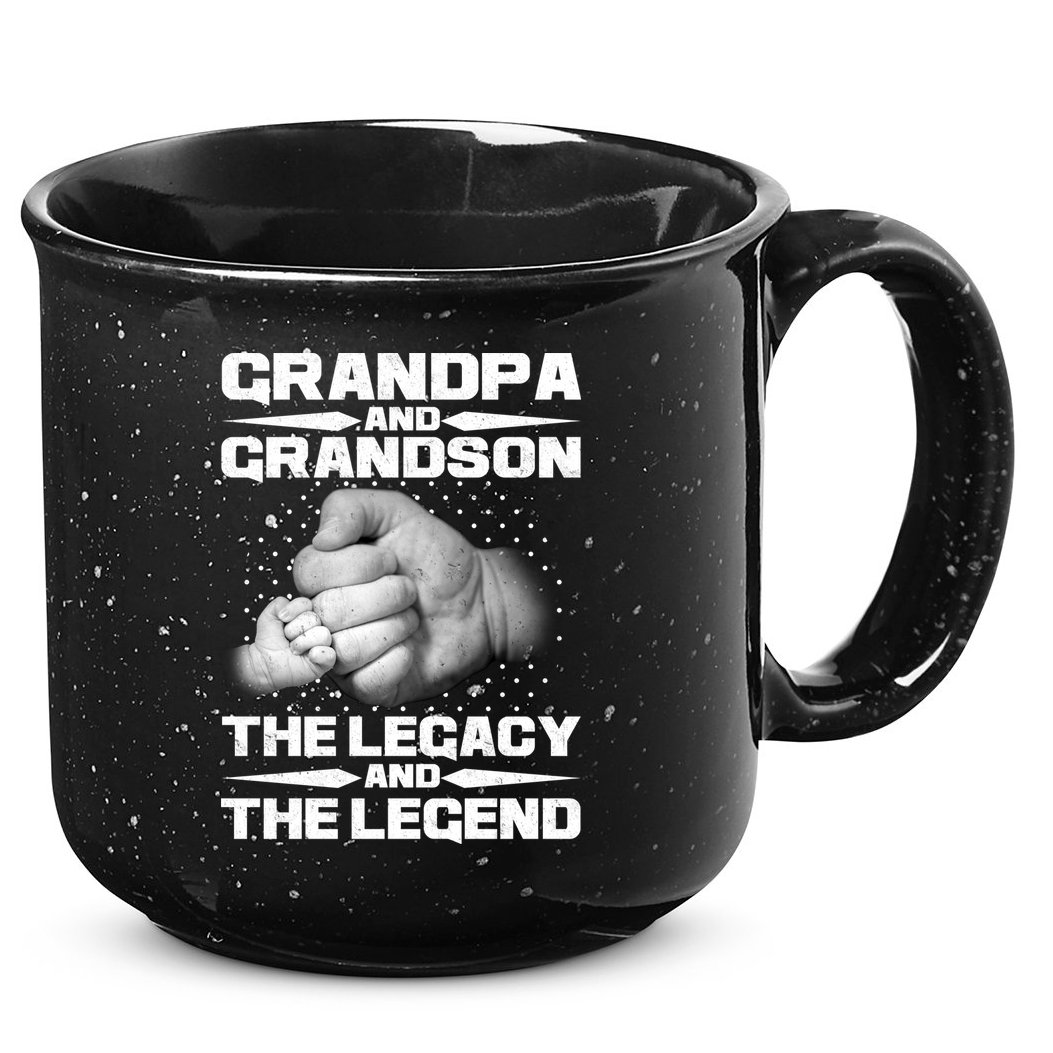 Grandpa And Grandson The Legacy The Legend 15oz Campfire Ceramic Mug