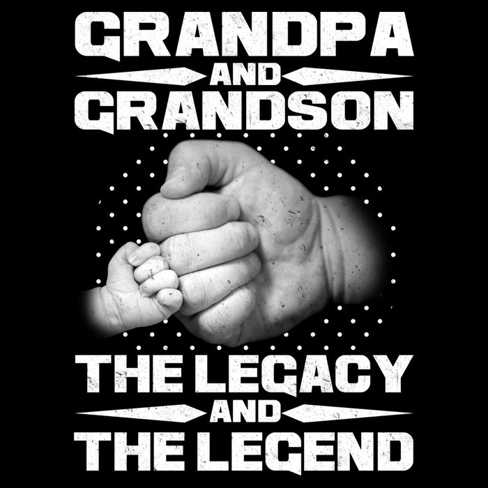 Grandpa And Grandson The Legacy The Legend Drawstring Bag