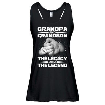 Grandpa And Grandson The Legacy The Legend Ladies Essential Flowy Tank