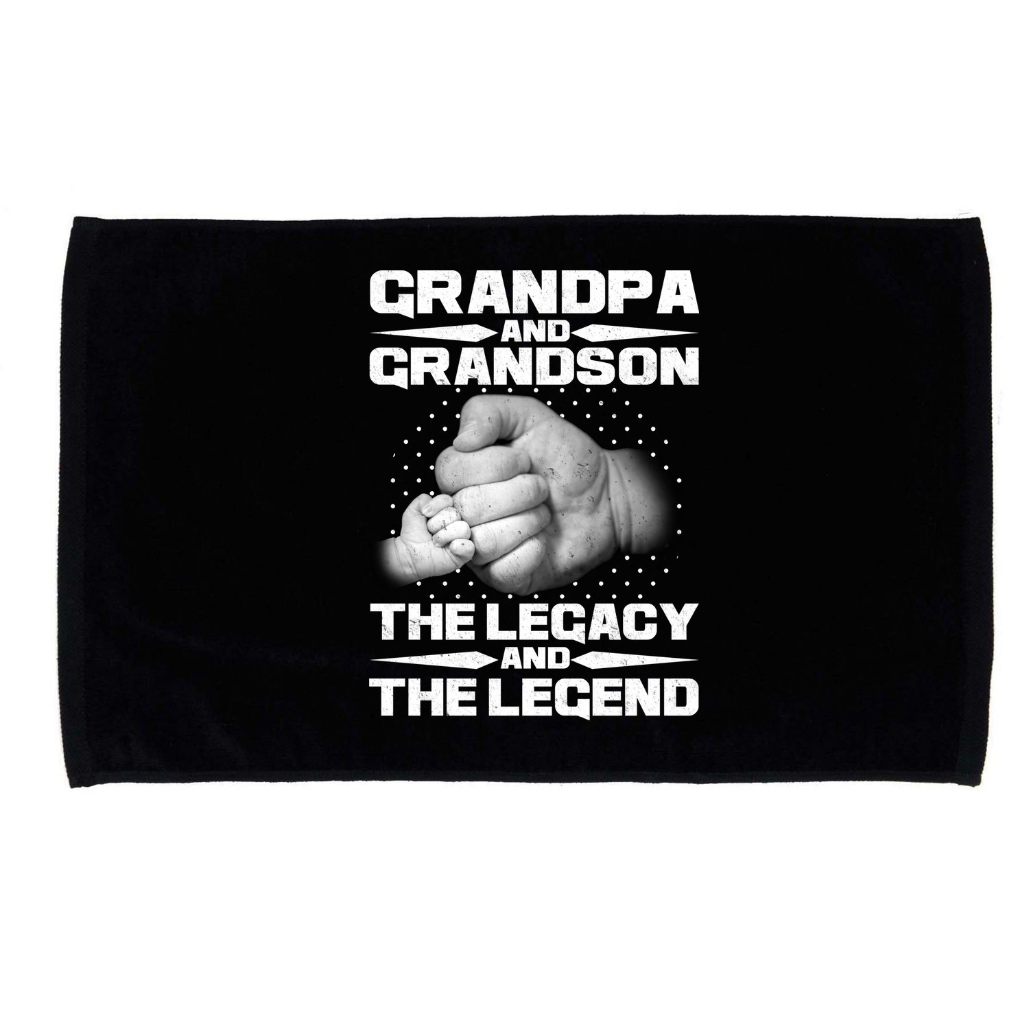 Grandpa And Grandson The Legacy The Legend Microfiber Hand Towel