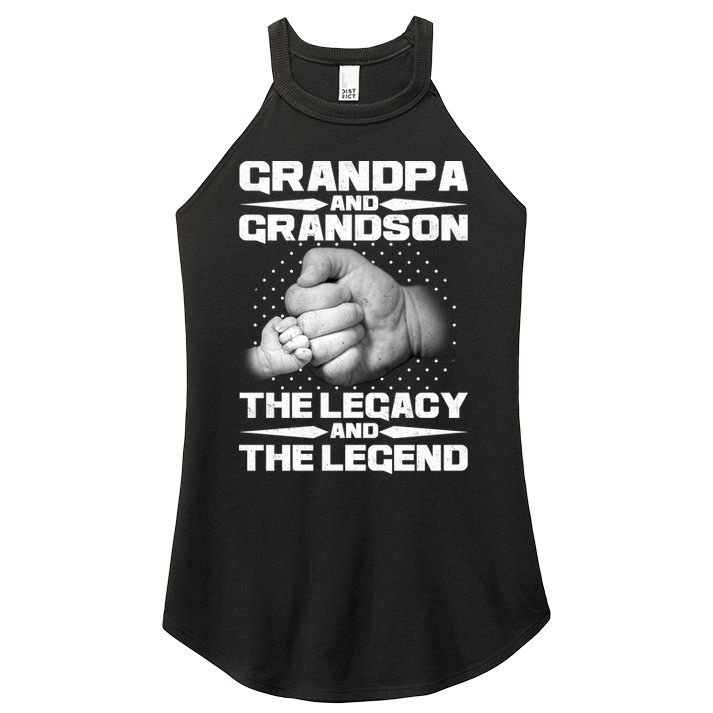 Grandpa And Grandson The Legacy The Legend Women's Perfect Tri Rocker Tank