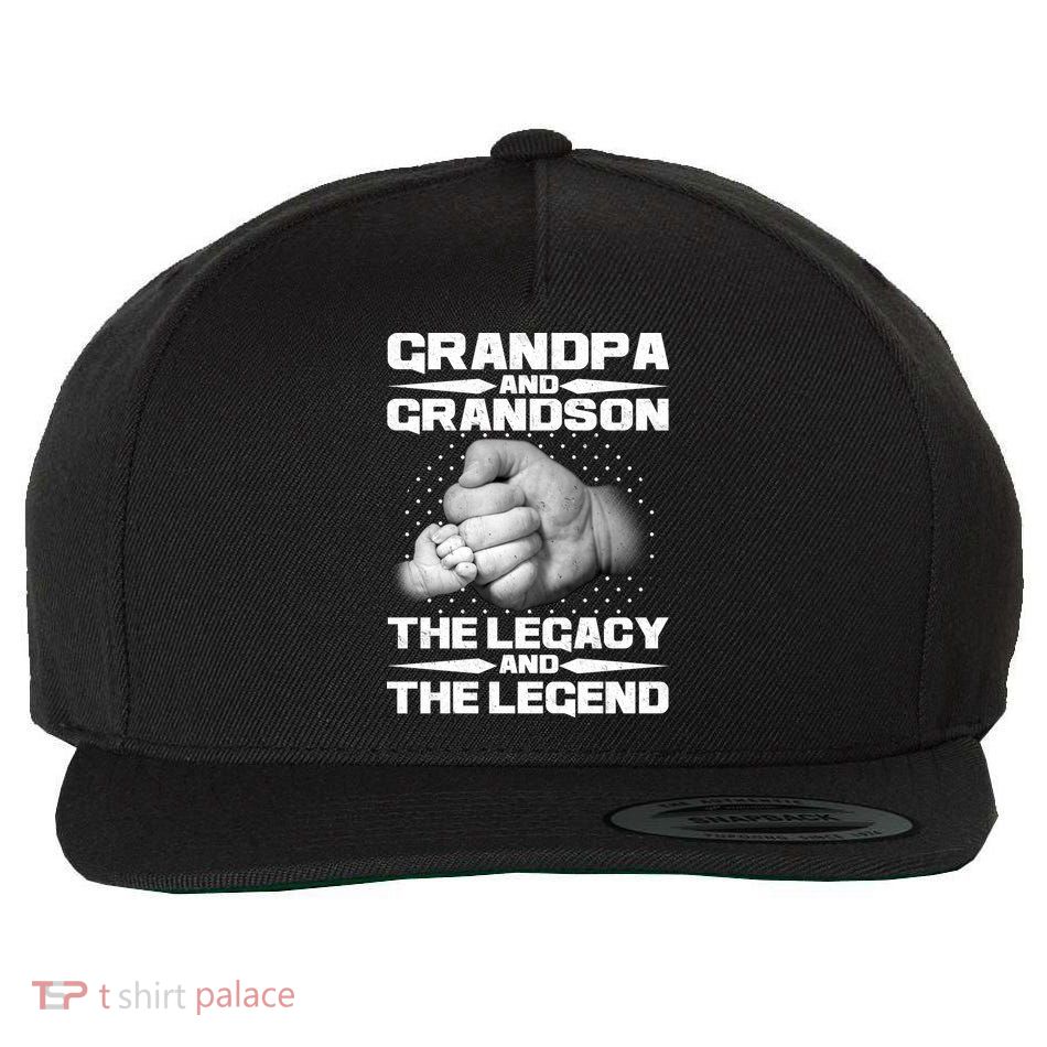 Grandpa And Grandson The Legacy The Legend Wool Snapback Cap
