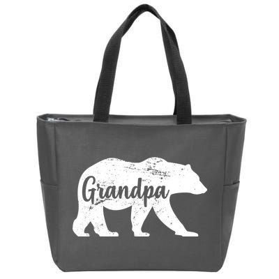 Grandpa Bear Zip Tote Bag