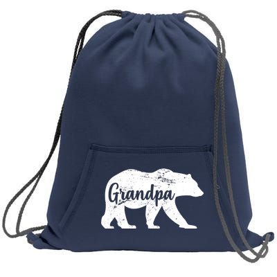 Grandpa Bear Sweatshirt Cinch Pack Bag