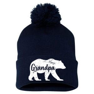 Grandpa Bear Pom Pom 12in Knit Beanie