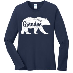 Grandpa Bear Ladies Long Sleeve Shirt