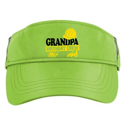 Grandpa Birthday Crew Construction Party Adult Drive Performance Visor