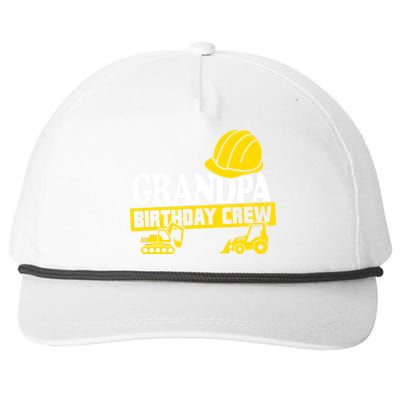 Grandpa Birthday Crew Construction Party Snapback Five-Panel Rope Hat