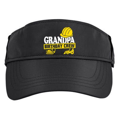 Grandpa Birthday Crew Construction Party Adult Drive Performance Visor