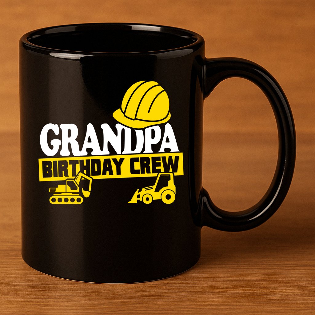 Grandpa Birthday Crew Construction Party 11oz C Handle Ceramic Mug