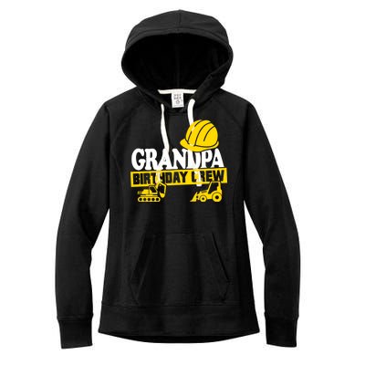 Grandpa Birthday Crew Construction Party Women's Fleece Hoodie