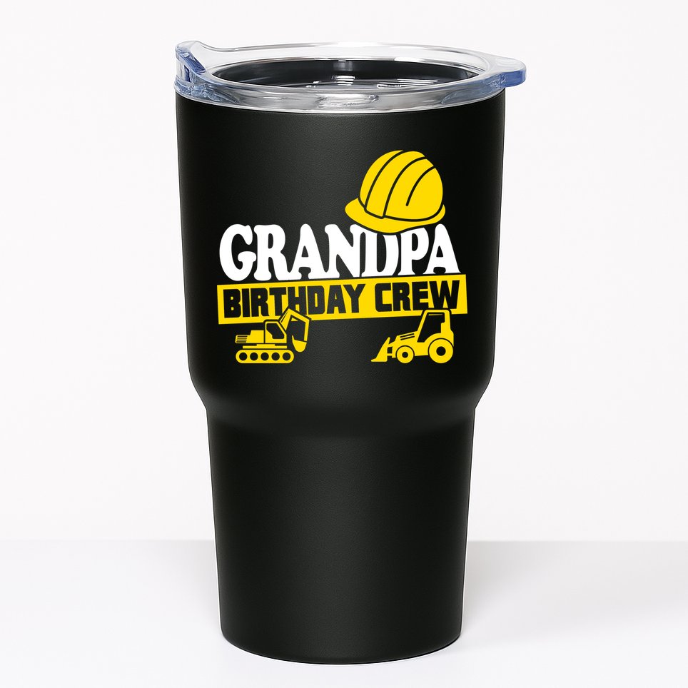 Grandpa Birthday Crew Construction Party Tumbler