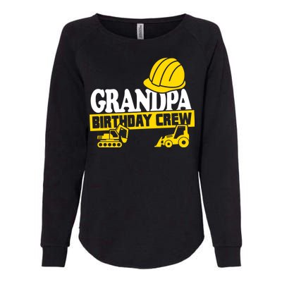 Grandpa Birthday Crew Construction Party Womens California Wash Sweatshirt