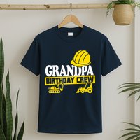 Grandpa Birthday Crew Construction Party T-Shirt