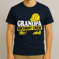 Grandpa Birthday Crew Construction Party T-Shirt