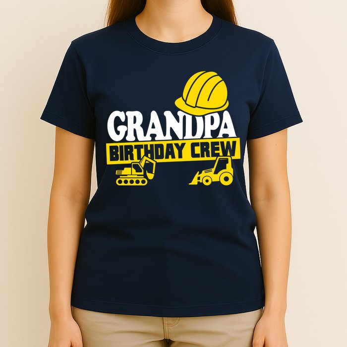 Grandpa Birthday Crew Construction Party T-Shirt