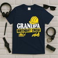 Grandpa Birthday Crew Construction Party T-Shirt