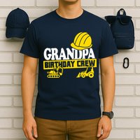 Grandpa Birthday Crew Construction Party T-Shirt