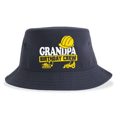 Grandpa Birthday Crew Construction Party Sustainable Bucket Hat