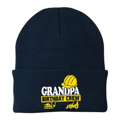 Grandpa Birthday Crew Construction Party Knit Cap Winter Beanie