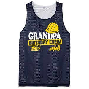 Grandpa Birthday Crew Construction Party Mesh Reversible Basketball Jersey Tank