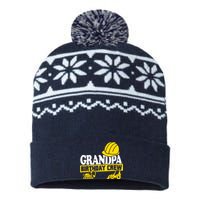 Grandpa Birthday Crew Construction Party USA-Made Snowflake Beanie