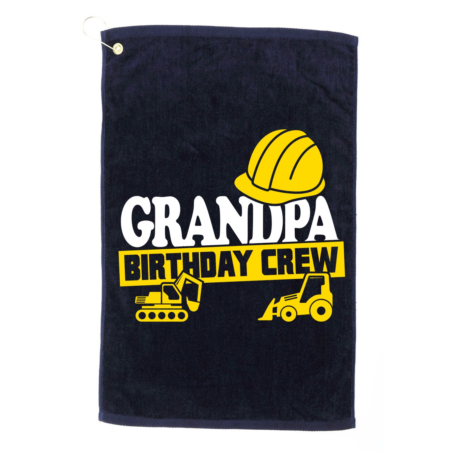 Grandpa Birthday Crew Construction Party Golf Towel