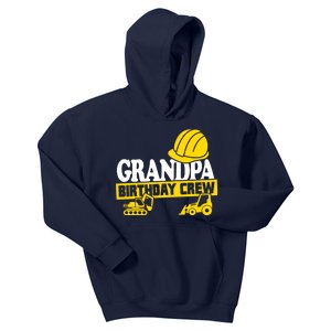 Grandpa Birthday Crew Construction Party Kids Hoodie