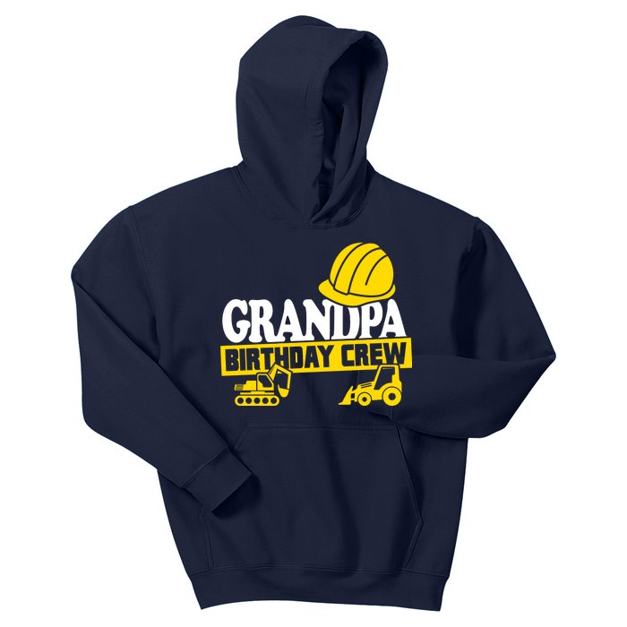 Grandpa Birthday Crew Construction Party Kids Hoodie