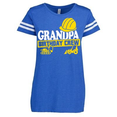 Grandpa Birthday Crew Construction Party Enza Ladies Jersey Football T-Shirt