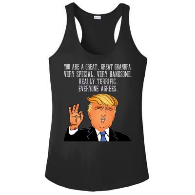 Grandpa Donald Trump Ladies PosiCharge Competitor Racerback Tank