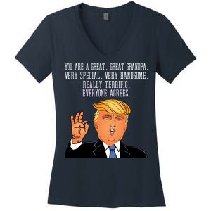 Grandpa Donald Trump Women's V-Neck T-Shirt