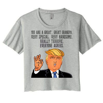 Grandpa Donald Trump Women's Crop Top Tee