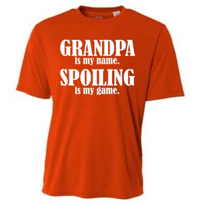 Grandpa Is My Name Spoiling Is my Game Cooling Performance Crew T-Shirt