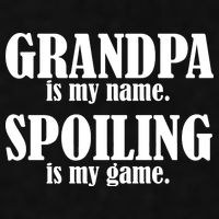 Grandpa Is My Name Spoiling Is my Game Ladies PosiCharge Tri-Blend Wicking Tank
