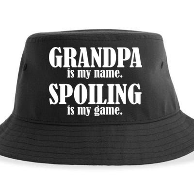 Grandpa Is My Name Spoiling Is my Game Sustainable Bucket Hat