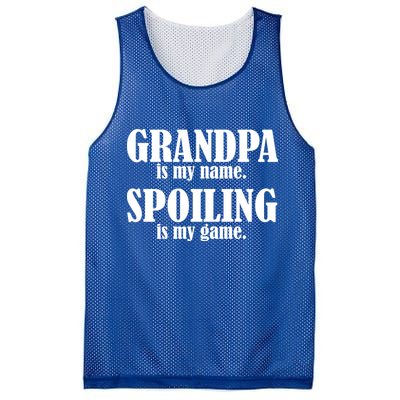 Grandpa Is My Name Spoiling Is my Game Mesh Reversible Basketball Jersey Tank