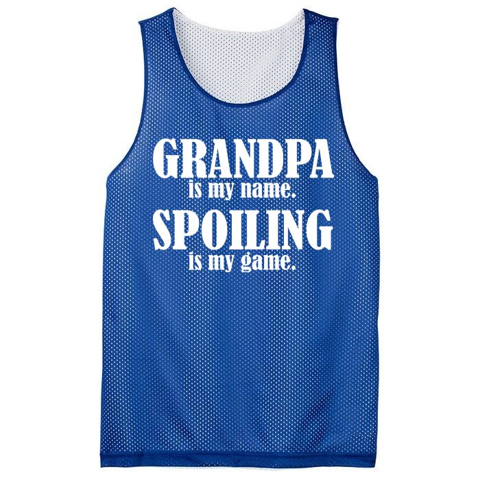 Grandpa Is My Name Spoiling Is my Game Mesh Reversible Basketball Jersey Tank