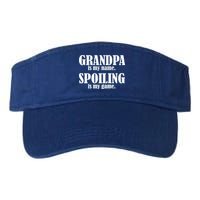 Grandpa Is My Name Spoiling Is my Game Valucap Bio-Washed Visor