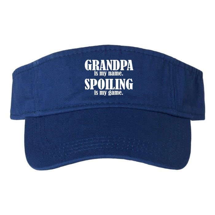 Grandpa Is My Name Spoiling Is my Game Valucap Bio-Washed Visor