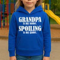 Grandpa Is My Name Spoiling Is my Game Kids Hoodie