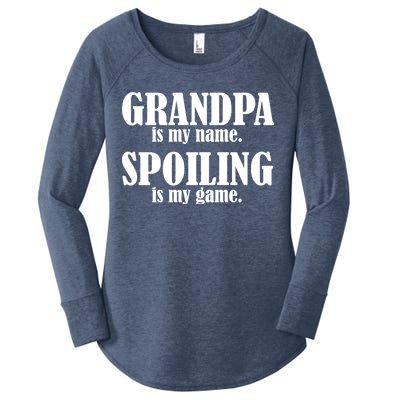 Grandpa Is My Name Spoiling Is my Game Women's Perfect Tri Tunic Long Sleeve Shirt