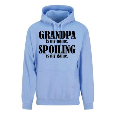 Grandpa Is My Name Spoiling Is my Game Unisex Surf Hoodie