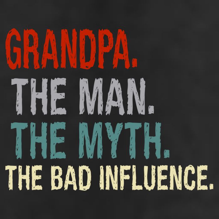 Grandpa Man Myth The Bad Influence Humor Cool Comfort Performance Bucket Hat